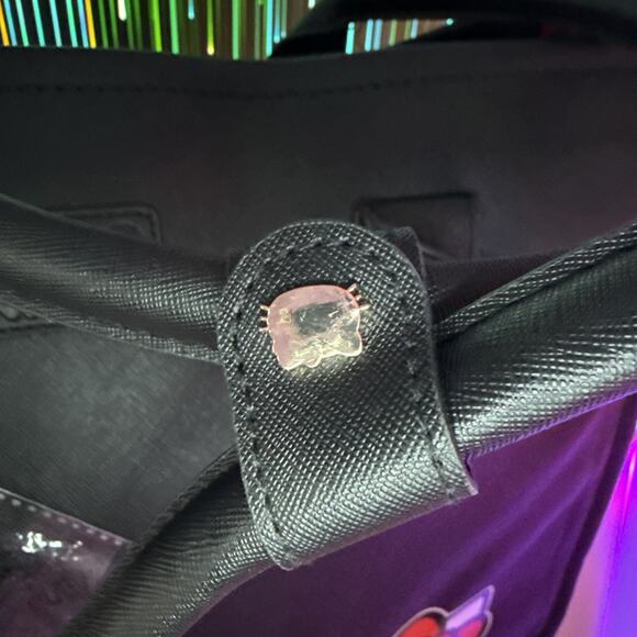 Sanrio Hello Kitty Tote Travel Weekender Luggage Bag Tag Bows Crossbody 3 Piece - Picture 16 of 16